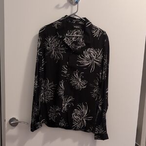 Black and White Floral The Kooples Blouse